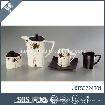 Fine hot style ceramic elegant flower decal design nice teapot drinkware